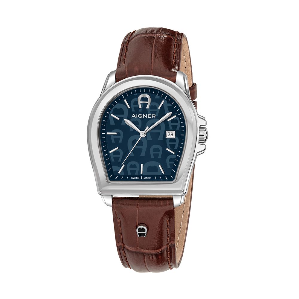 Aigner Stainless Steel and Blue Dial Men's Watch Emirates