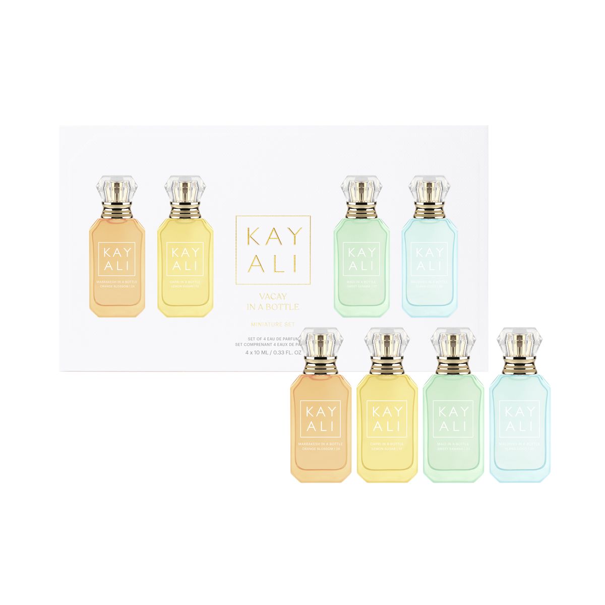 KAYALI カヤリ 香水 10ml×4 Vacay in a Bottle Kayali Vacay in a Bottle Miniature Set (4 x 10ml) | Emirates