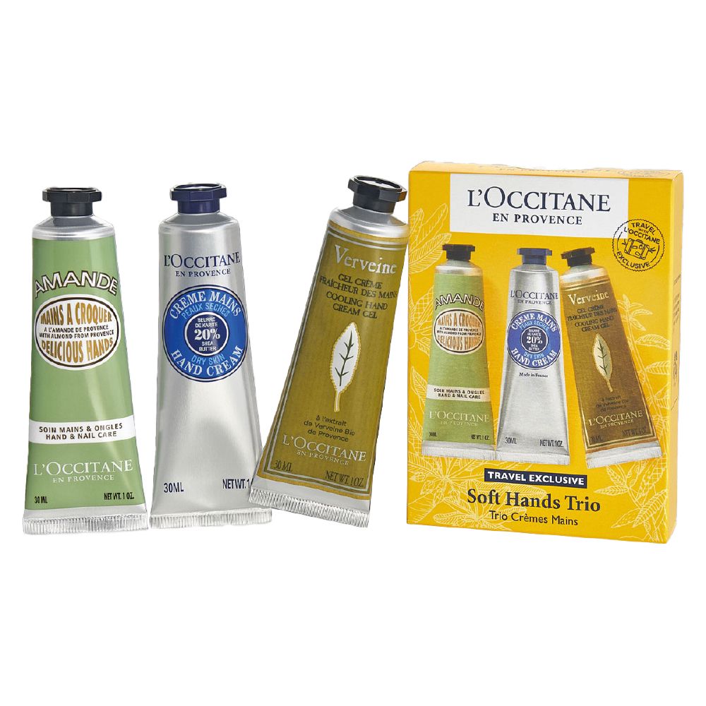 L'Occitane Soft Hands Trio by L'Occitane, 3 Piece Travel Set for Unisex